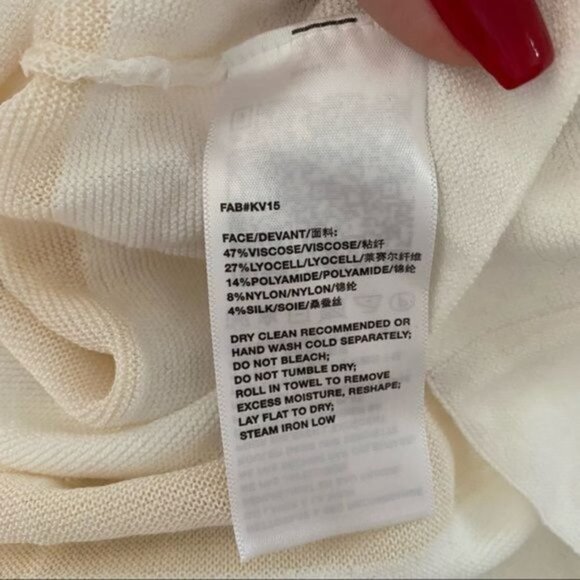 Lafayette 148 Striped Matte Crepe Bateau-Neck Lightweight Relaxed Sweate… - Picture 7 of 9